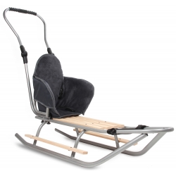 Polskie mocne sanki oparcie pchacz podnóżki+cieplutki materacyk